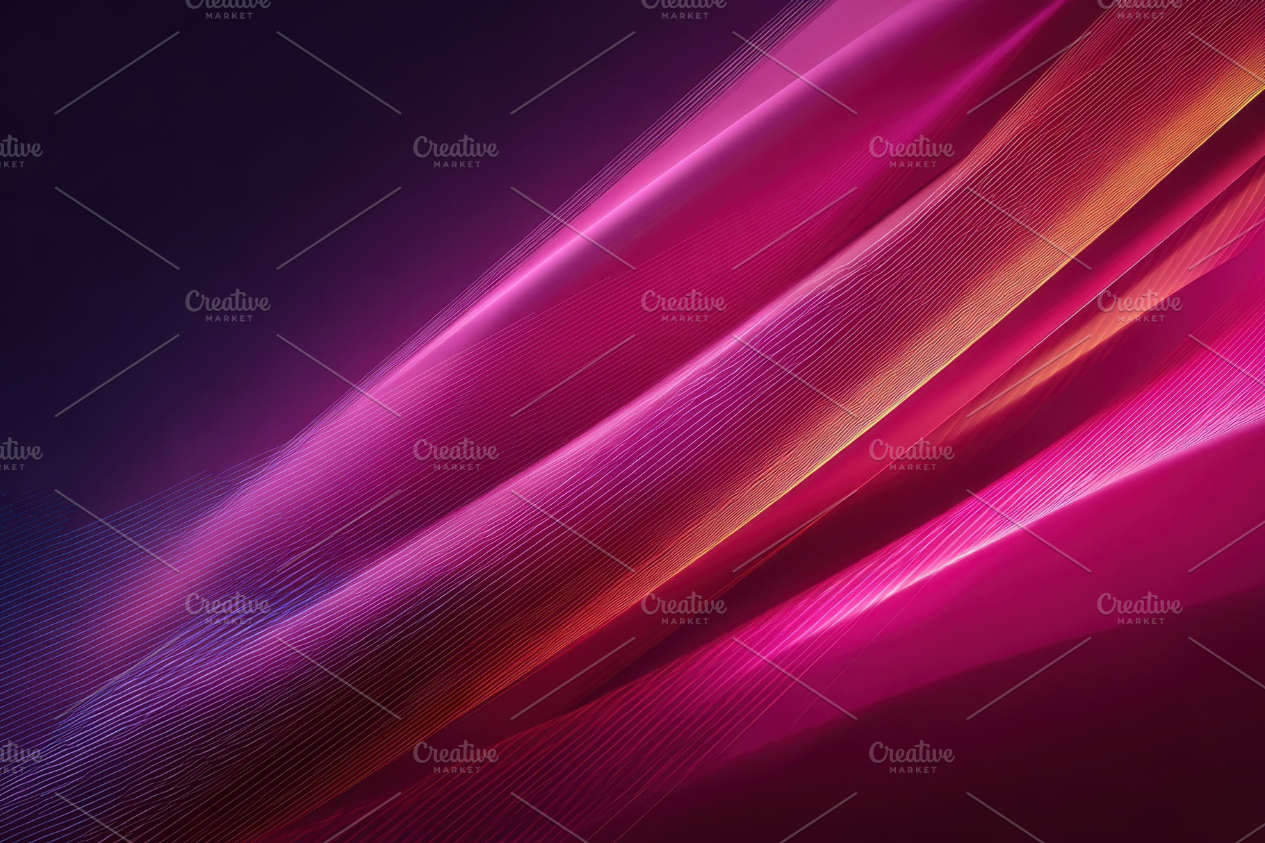 Abstract Pink and Purple Waves Digit, a Photo by Pixeness Studio
