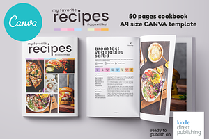 Canva Food A4 Cookbook Template