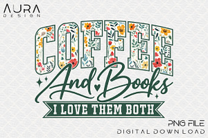Coffee Books I Love Them Both – PNG