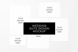Blank Wedding Design Suite Mockup