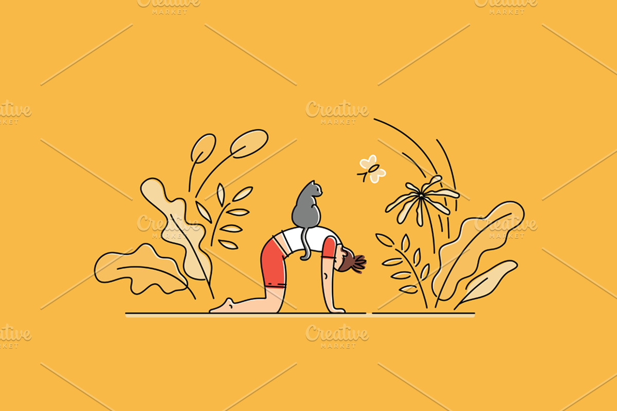 Set of Yoga Practice Illustrations, a Healthcare Illustration by tetiana.svirska (Photo 2 of 6)