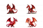 Chinese Dragon Clipart, Dragon PNG, an Animal Illustration by BrushstrokeArtGB (Thumbnail 6 of 9)