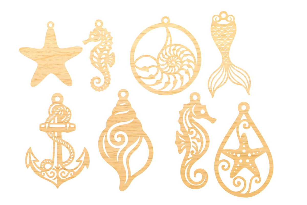30 Coastal Earrings Laser Cut SVG, an Object Graphic by DreamCafeArt (Photo 5 of 7)