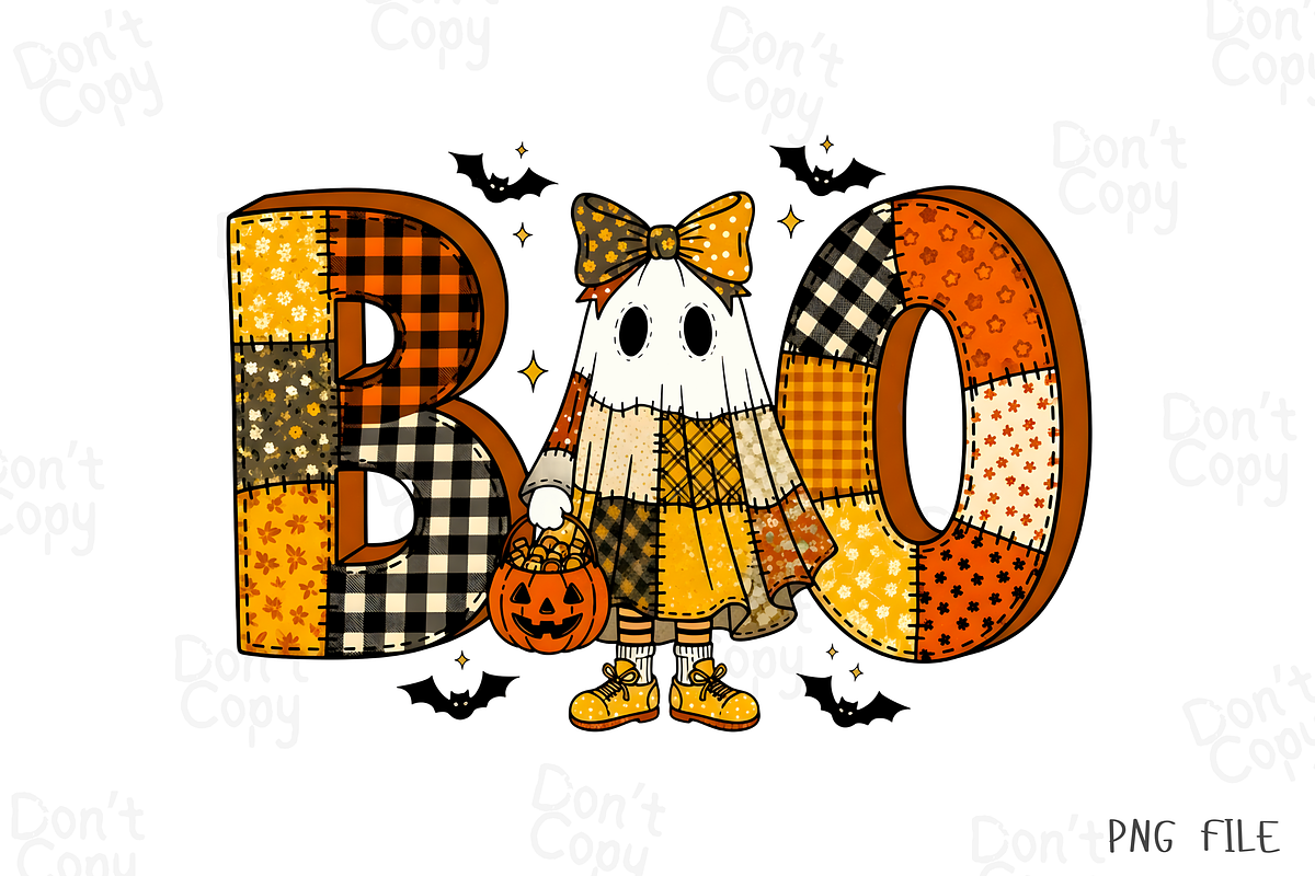 Retro Halloween Boo Png, a Graphic by Clipart Bloom (Photo 1 of 2)