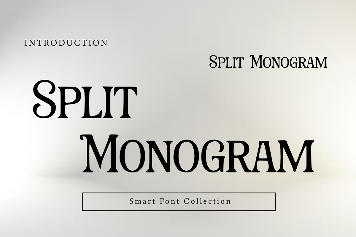 Split Monogram, a Serif Font by Wow Magic (Photo 1 of 3)