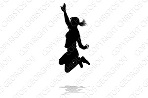 Happy Woman Jumping For Joy, a Person Illustration by Christos Georghiou