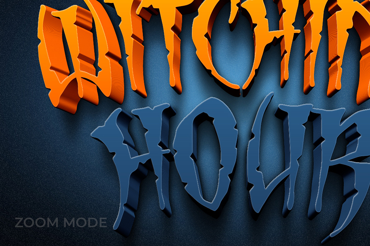 Halloween Text Effect 3D Style, a Layer Style Add-On by Mockmenot (Photo 3 of 3)