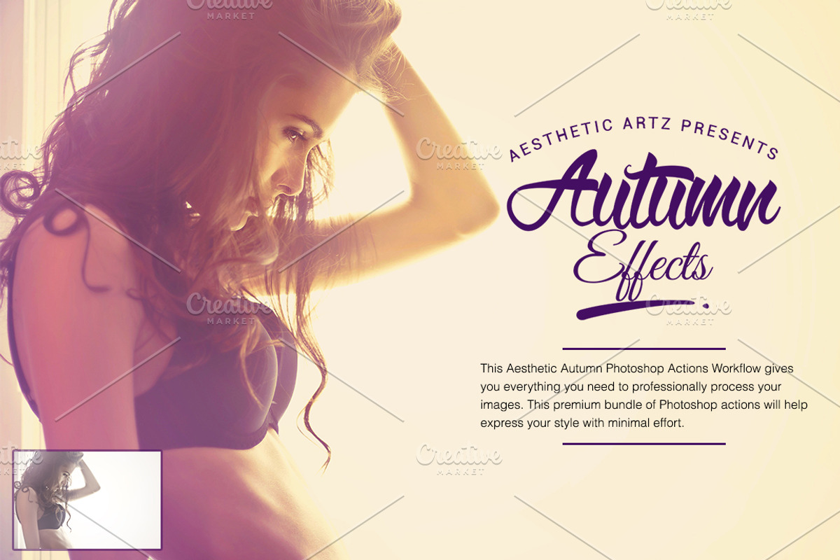 Aesthetic Autumn Effects PS Actions preview 5
