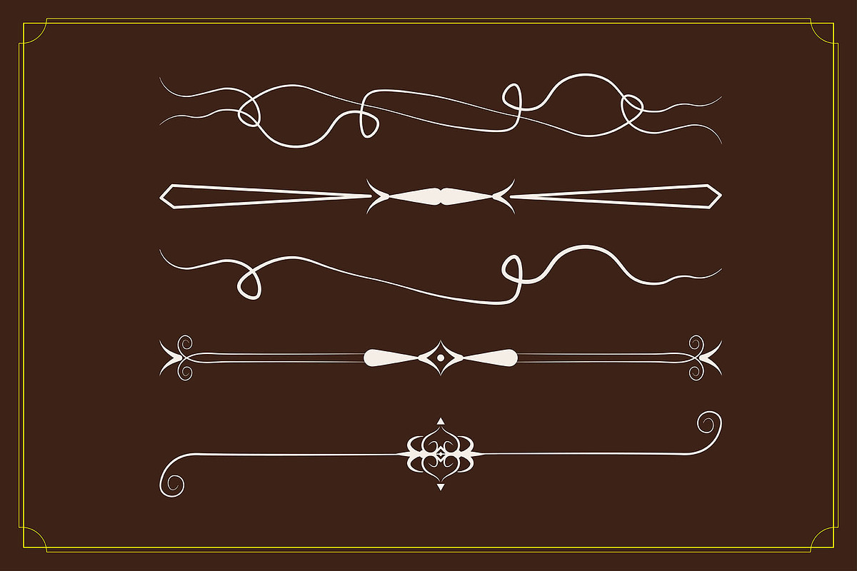 Abstract Decorative Lines Dividers, a Stationery Template by Photoshop Action (Photo 5 of 6)
