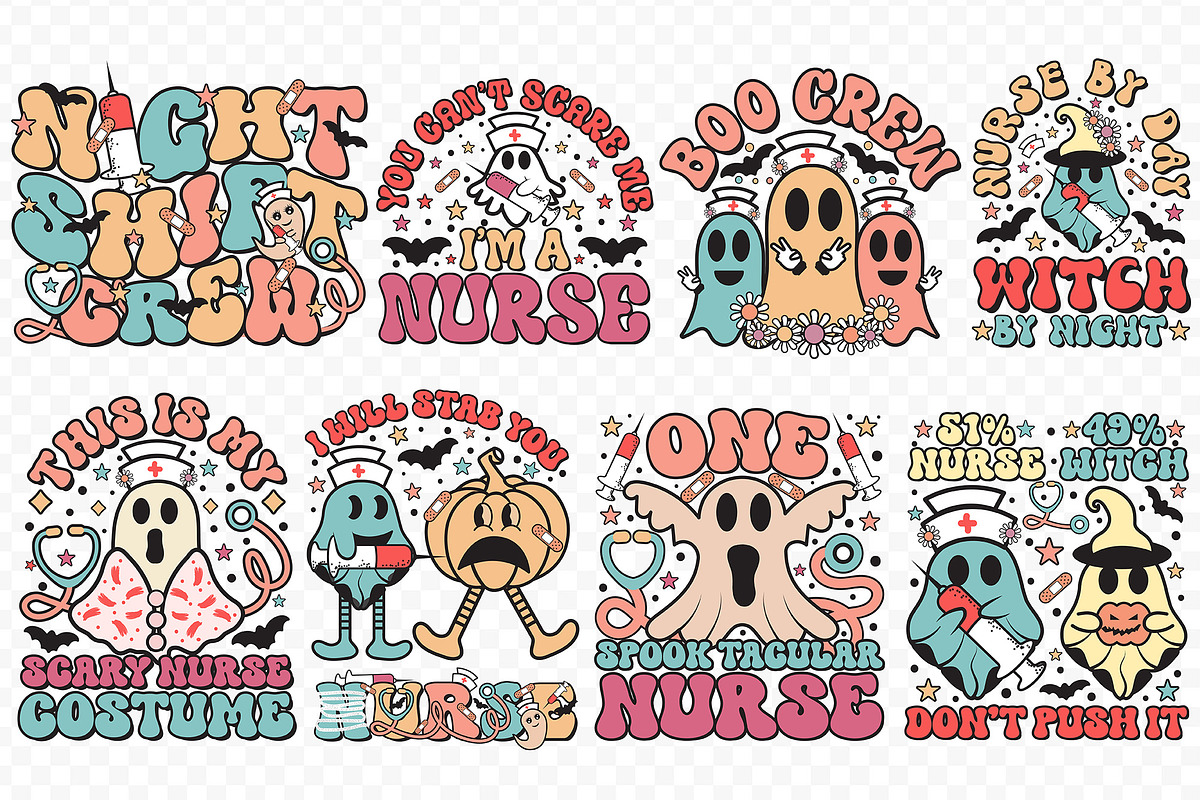 Halloween Nurse Sublimation Bundle, a Graphic by CraftlabSVG (Photo 2 of 15)