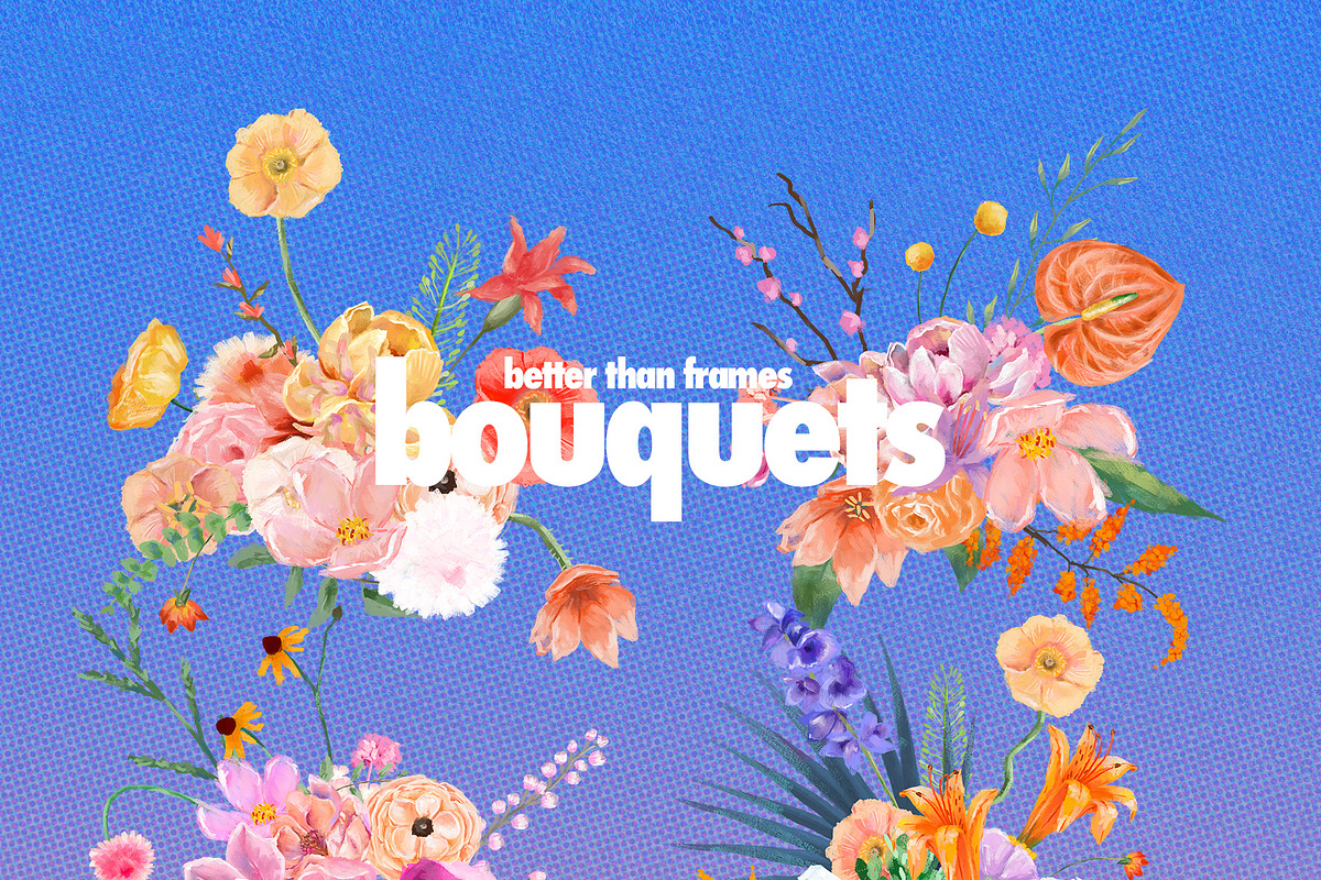 thick paint meadow flower bouquet, a Decorative Illustration by ana & yvy (Photo 1 of 16)