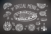 Hand drawn food elements., an Object Graphic by Tkoko vectors & patterns (Thumbnail 2 of 12)