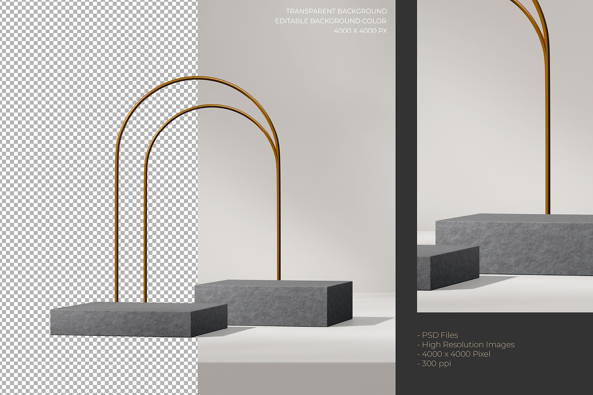 5 Podium with Transparent Background, a Background Graphic by faustudio (Photo 4 of 7)
