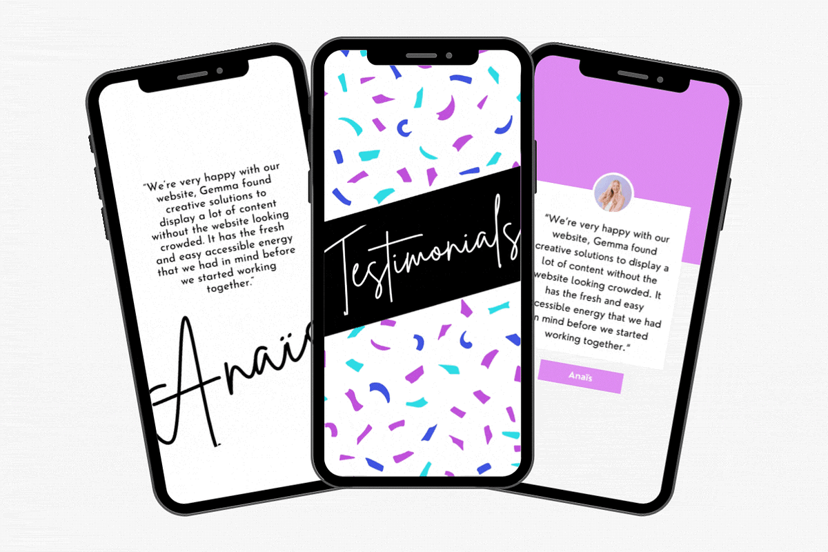 Testimonials Reels Canva Templates, a Social Media Template by Create & Bloom