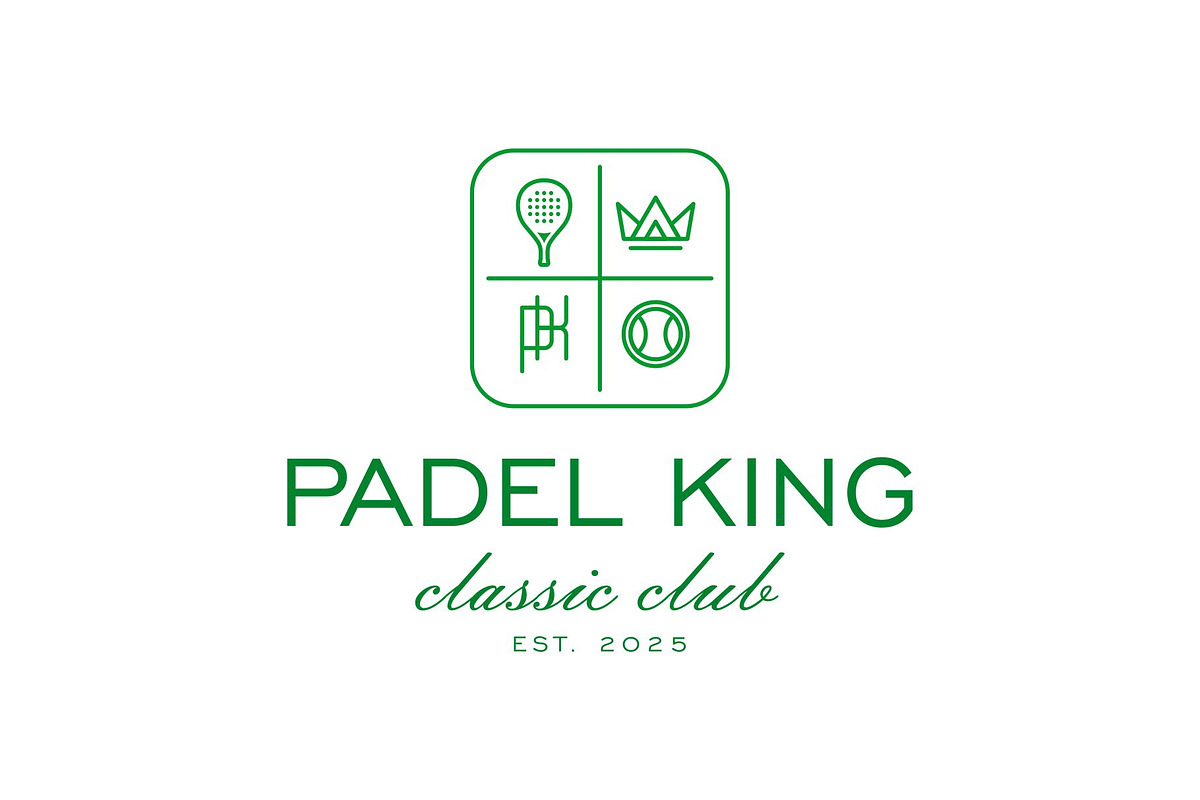 Vintage Retro Padel Club Emblem Logo