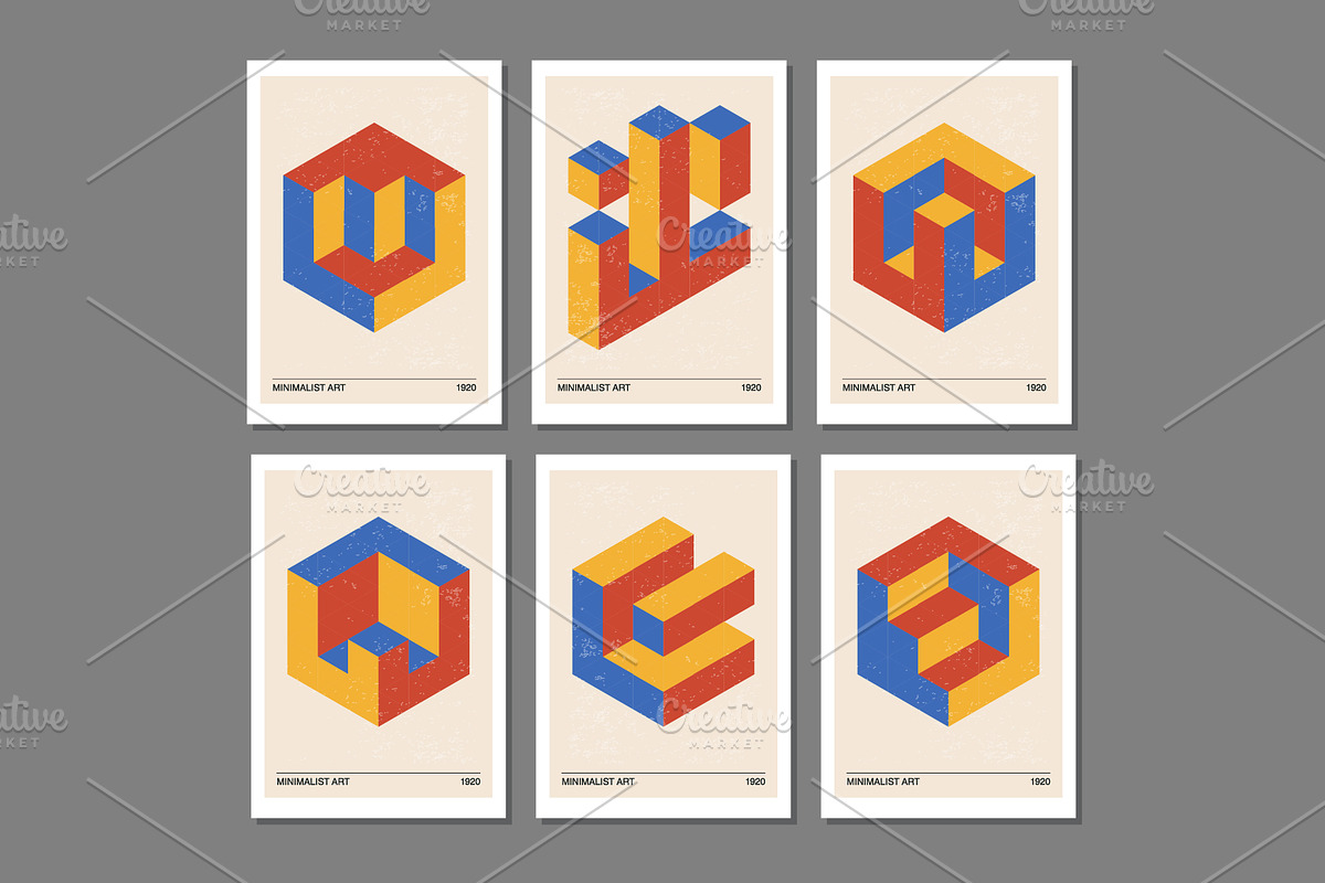 3D Geometry Printable Wall Art Set, a Background Graphic by C Design Studio (Photo 10 of 28)