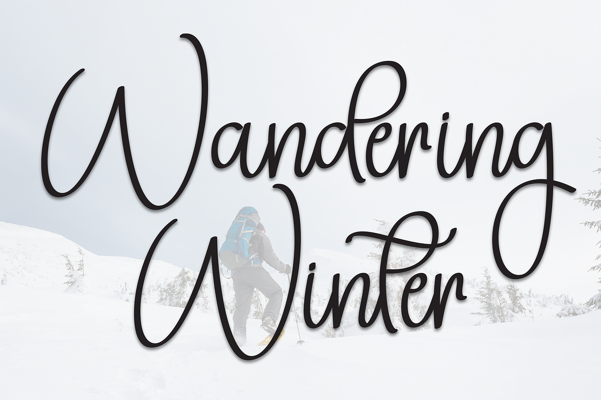 Wandering Winter | Script Font, a Handwritten Font by Scratchones (Photo 1 of 8)