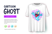 Cute cartoon ghost. Tshirt, PNG., a Person Illustration by KENO Mascots (Thumbnail 7 of 9)
