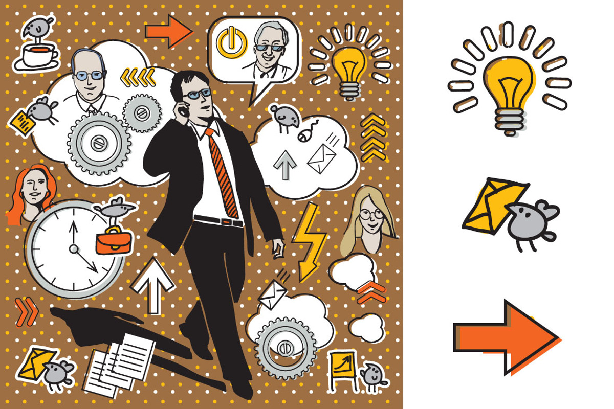 6 vectors with business people, a Person Illustration by Crowhouse (Photo 2 of 4)