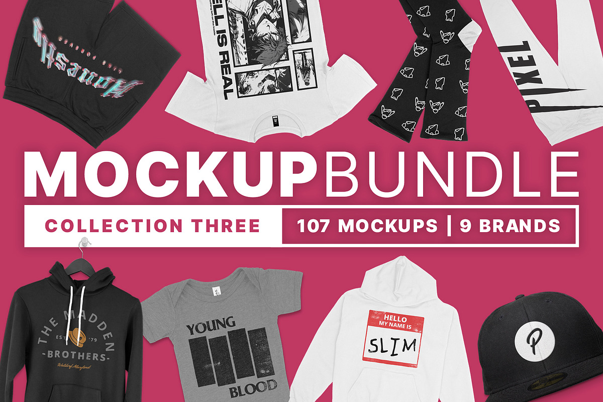 Clothing Mockup Collection Bundle 03, an Apparel Mockup by Pixel Sauce™ (Photo 1 of 6)