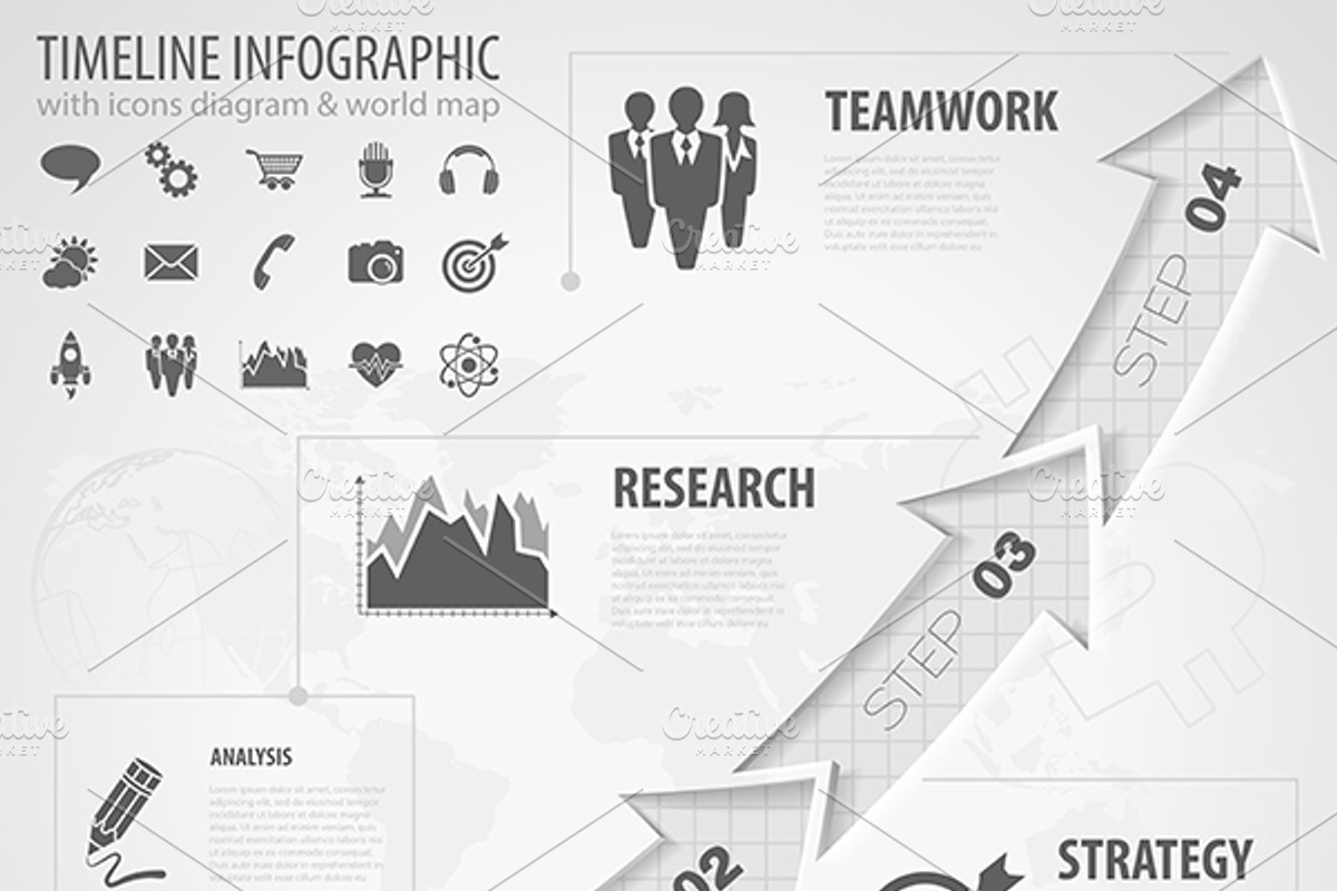 Shopping & Timeline Infographic, a Technology Illustration by TAlex (Photo 5 of 6)