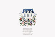 whimsical watercolor castle clipart, a Decorative Illustration by Patishop Art (Thumbnail 5 of 10)