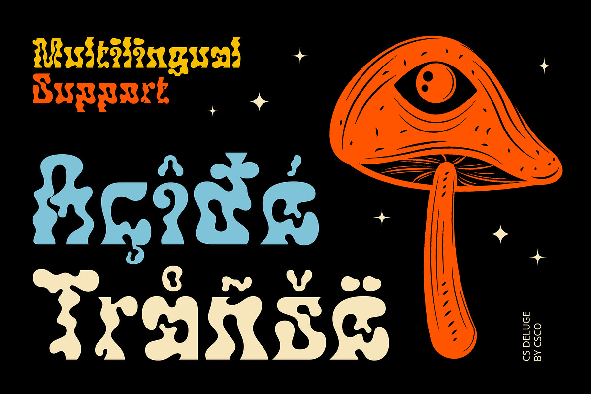 CS Deluge – Trippy Font, a Sans Serif Font by Craft Supply Co. (Photo 6 of 8)