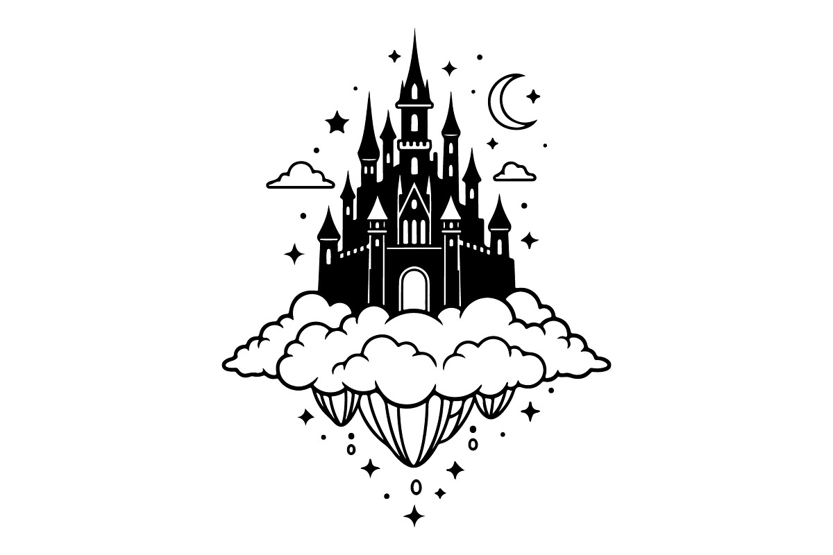 Fantasy Castle Cloud Moon Bundle, an Object Illustration by Gaye Art (Photo 20 of 30)