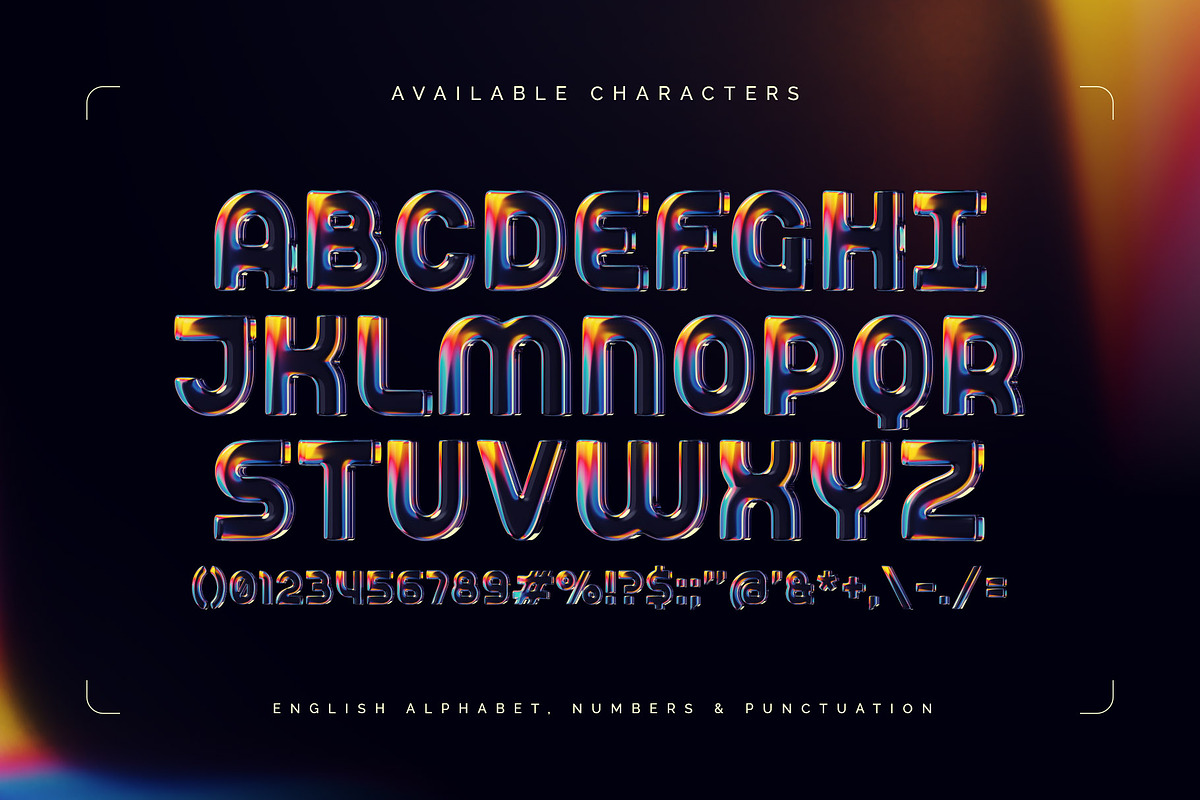Refraction Ray - Color Bitmap Font, a Sans Serif Font by Gleb Guralnyk (Photo 5 of 5)
