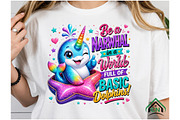 Sparkly Narwhal Rainbow PNG, a Seasonal Illustration by Craft Nest (Thumbnail 4 of 5)