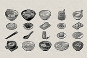 Japanese Ramen Engraving Collection, a Food Illustration by Kaizla03 (Thumbnail 4 of 5)