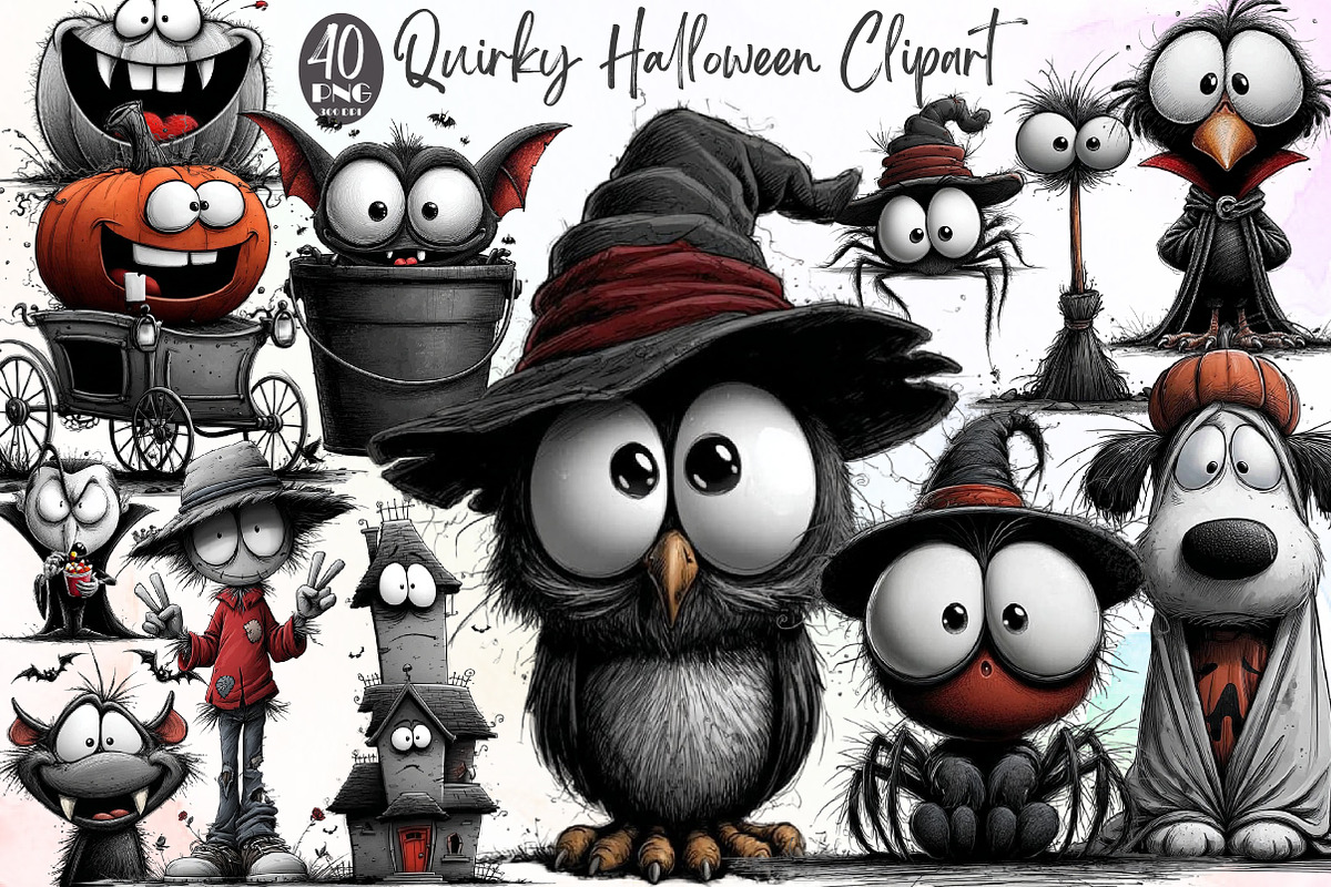 Quirky Halloween Clipart, an Illustration by Sublimation Artist (Photo 1 of 6)