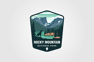 Vector Of Rocky Mountain Logo Patch