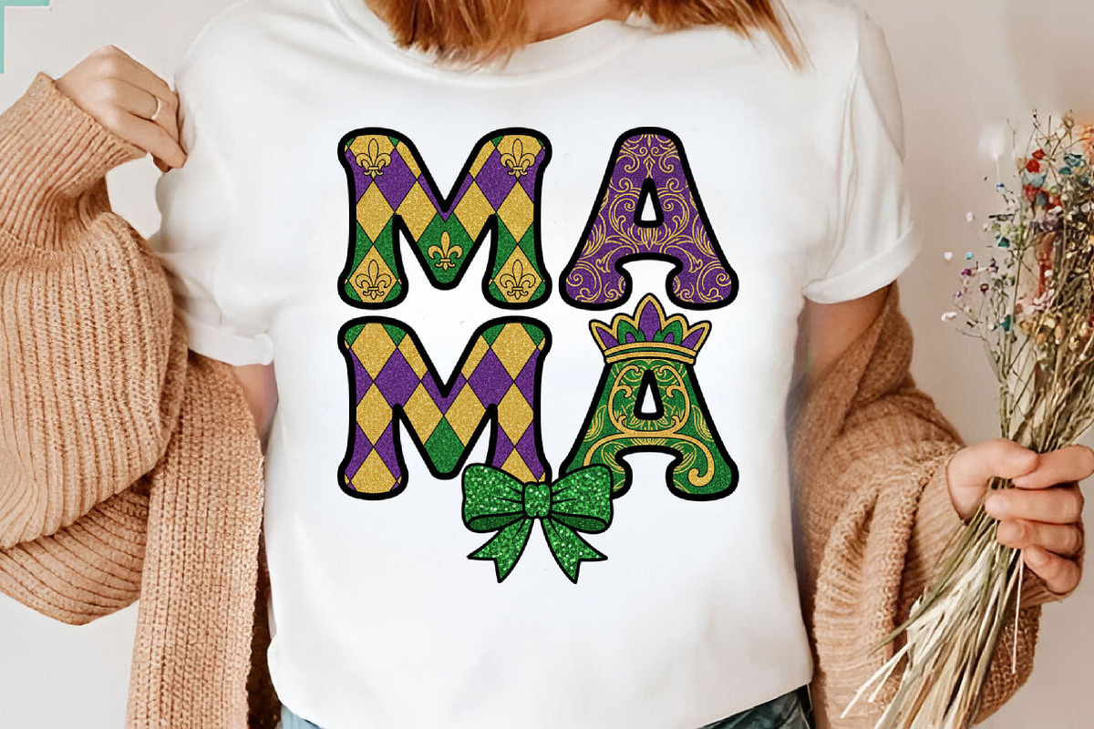 Mardi Gras Mama Png, Preppy Mardi, an Illustration by Designking (Photo 5 of 6)