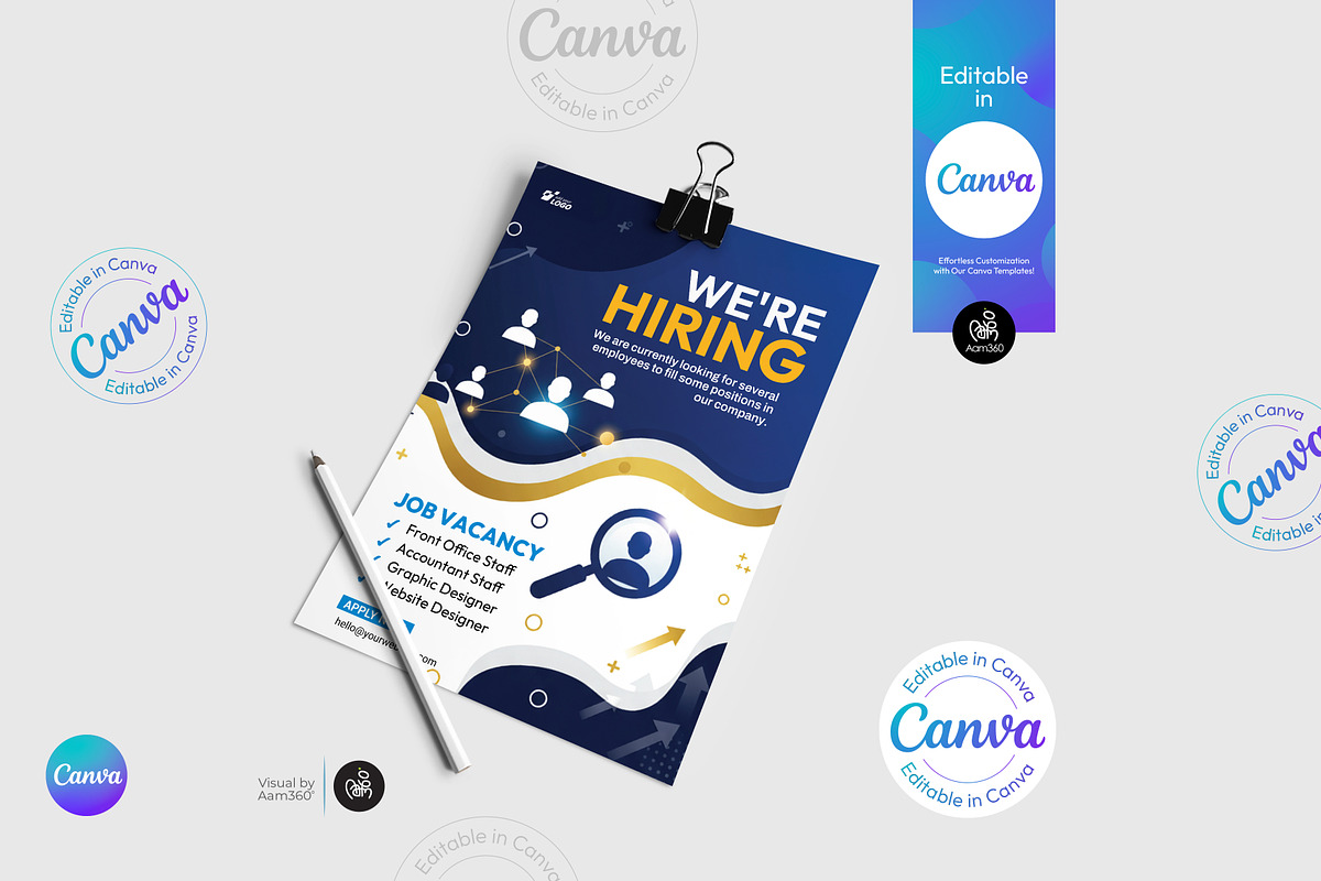 Hiring Flyer Template, a Flyer Template by Aam360 (Photo 3 of 3)
