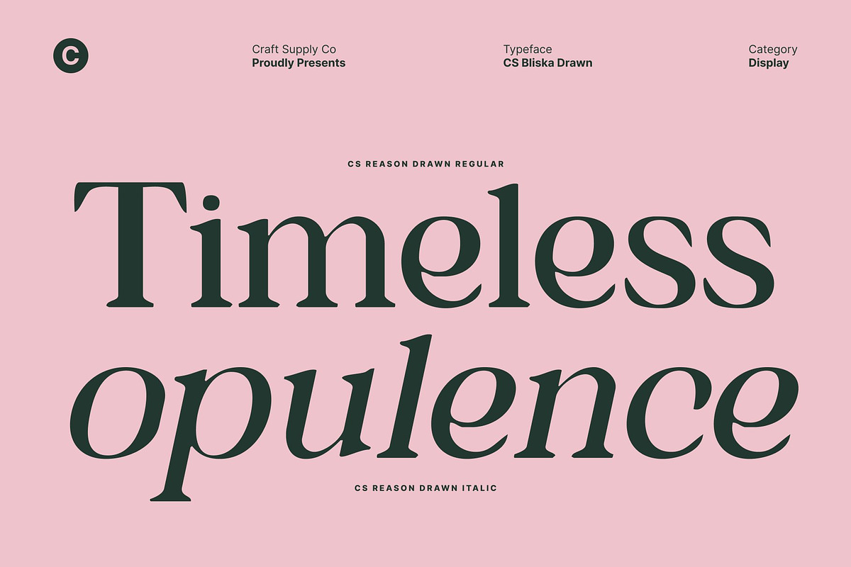 CS Bliska Drawn, a Serif Font by Craft Supply Co. (Photo 2 of 8)