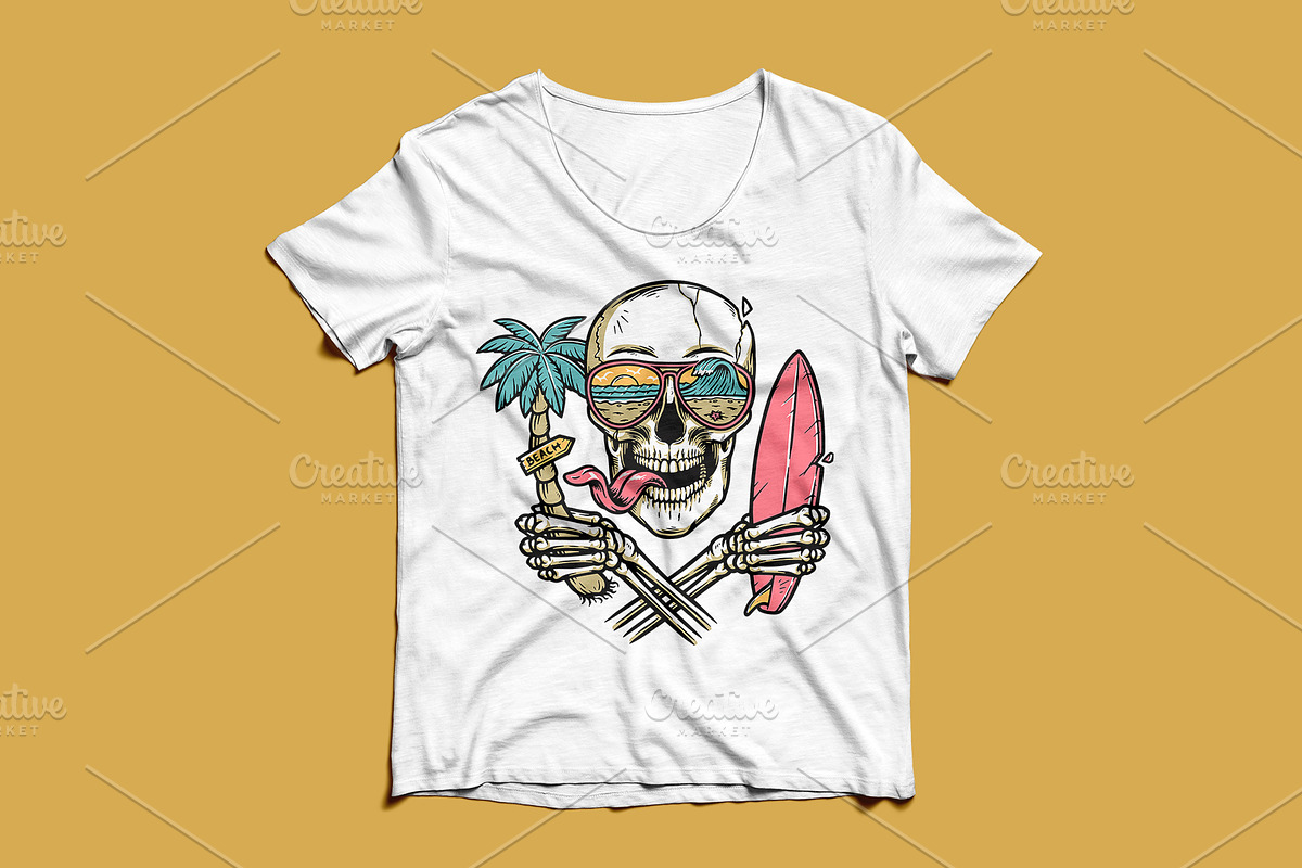 skull glasses with beach view, an Illustration by gunaonedesign (Photo 3 of 4)