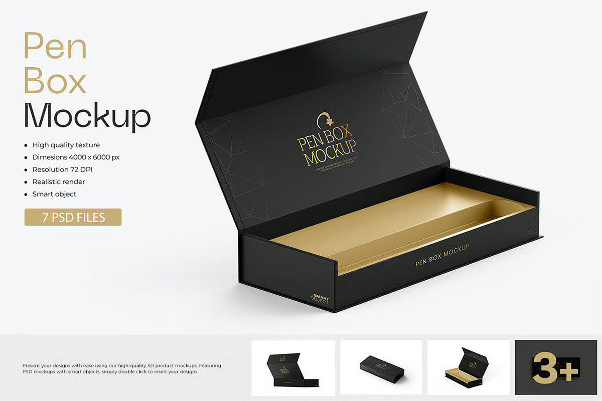 Magnetic Gift Box Mockup, a Packaging Mockup by zphotographystudio (Photo 1 of 10)
