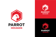 Parrot Hexagon Logo Vector Animals, a Branding & Logo Template by zaqilogo (Thumbnail 1 of 2)