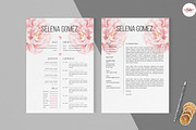 Elegant Floral 2 Pages Resume, a Resume Template by Emaholic Template (Thumbnail 2 of 5)