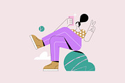 Playful Pastel Vector Characters, a Person Illustration by Léo Alexandre (Thumbnail 10 of 15)