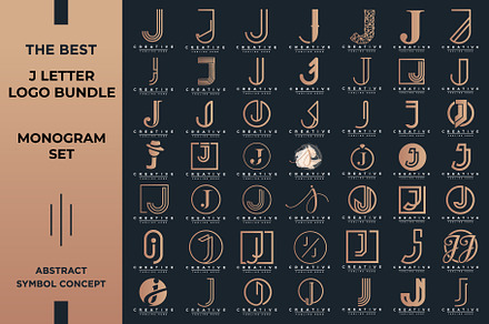 Letter J Logo Bundle Monogram Set