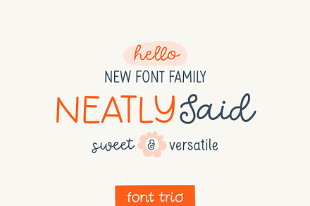 Neatly Said | Font Trio, a Script Font by Point and Poem