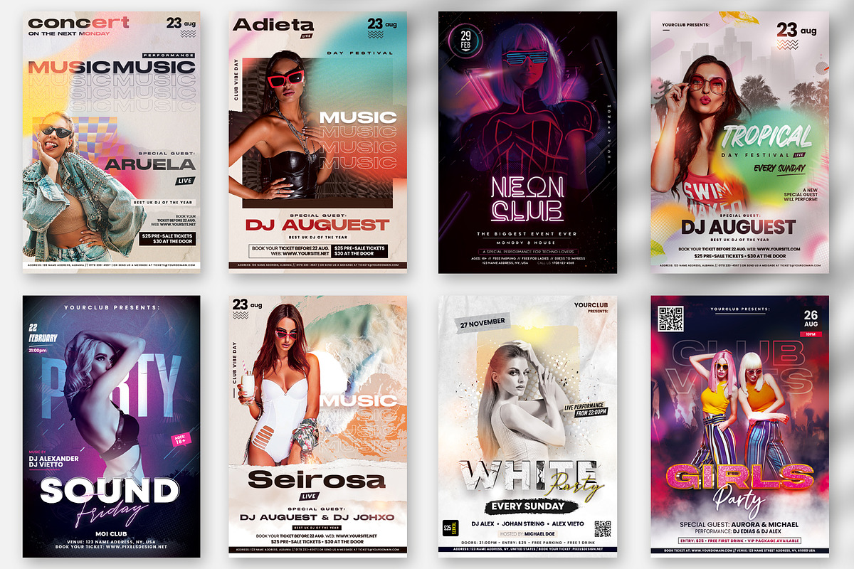 Bundle 12 Flyers and Banners, a Flyer Template by PixelsDesign (Photo 2 of 3)