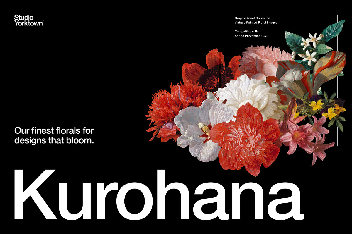Kurohana Painted Florals Collection, an Illustration by Studio Yorktown (Photo 1 of 13)