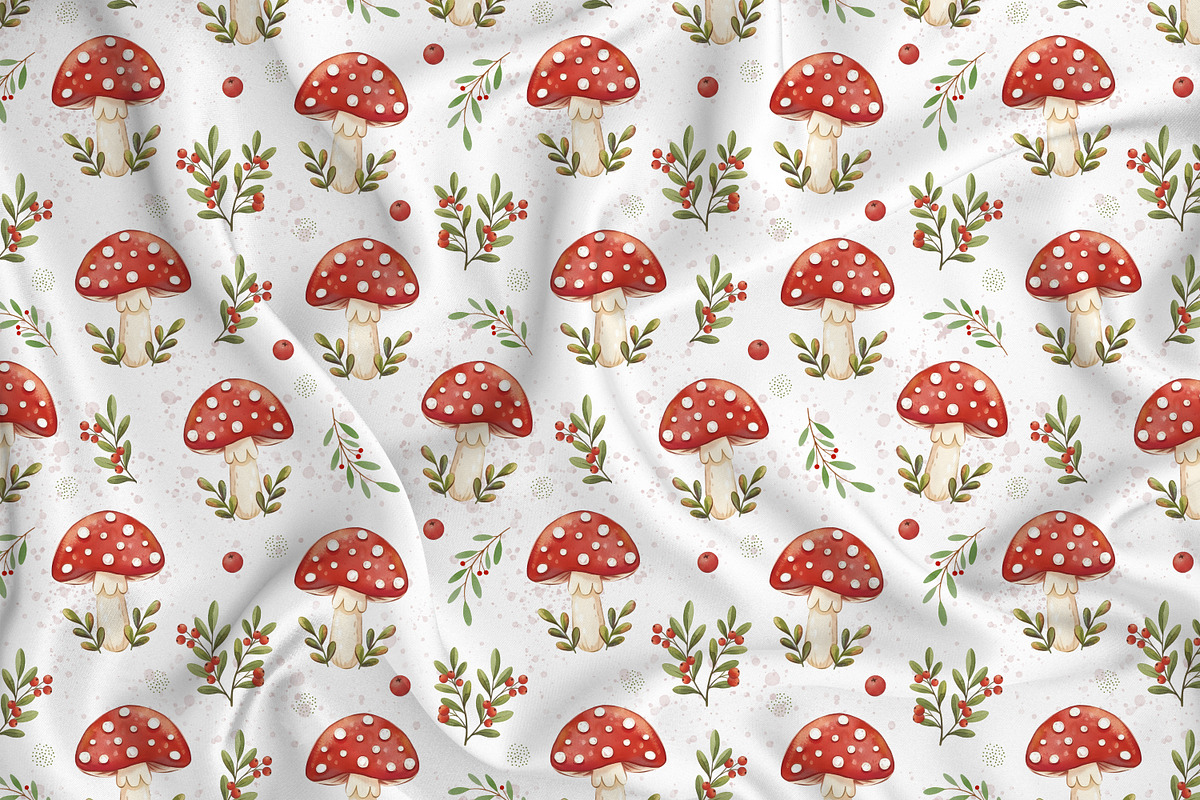 Autumn Red Mushrooms pattern, a Pattern Graphic by Kreeya Art Shop (Photo 8 of 14)