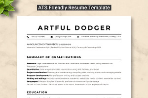 Federal Resume Template, a Resume Template by ResumeInventor