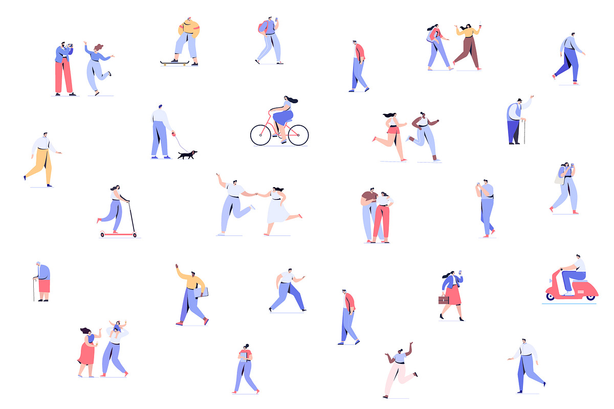 Big Vector set of people characters, a Person Illustration by Vector_Art (Photo 25 of 25)