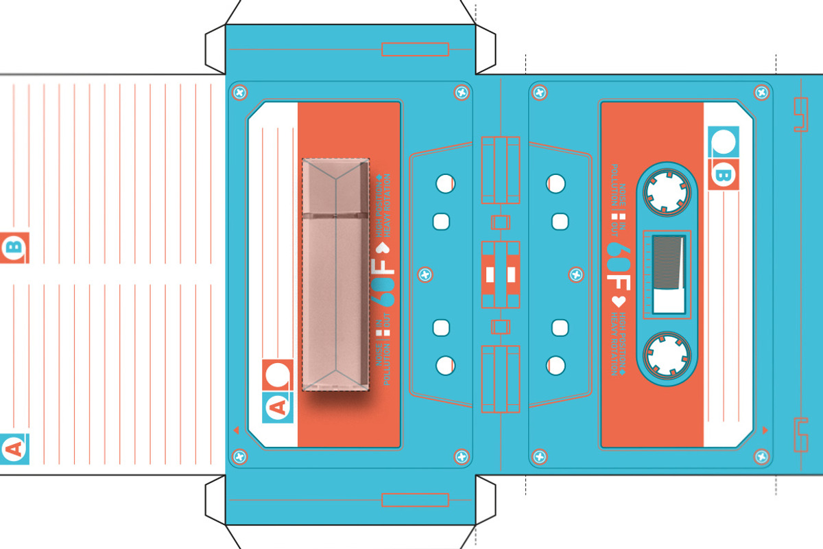 Mix Tape paperfoldable Gift Box, an Illustration by _//_//\/\_//_//\/\ (Photo 1 of 2)
