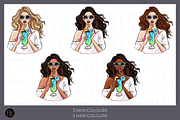 Pool party fashion clipart png, an Illustration by Parinaz Wadia Design (Thumbnail 2 of 9)